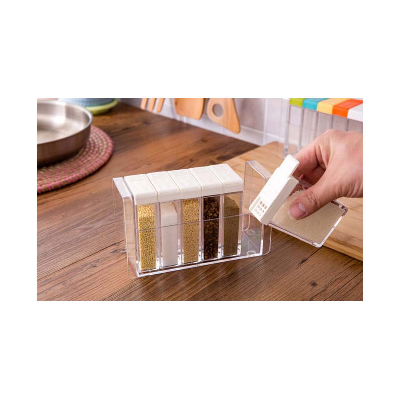 Jual StarHome 6 in 1 Rak Tempat Bumbu Seasoning Box Serbaguna Kristal Online .