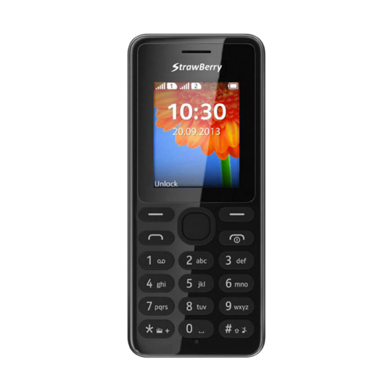 Strawberry Candy Bar ST22 Handphone - Black[Dual SIM]
