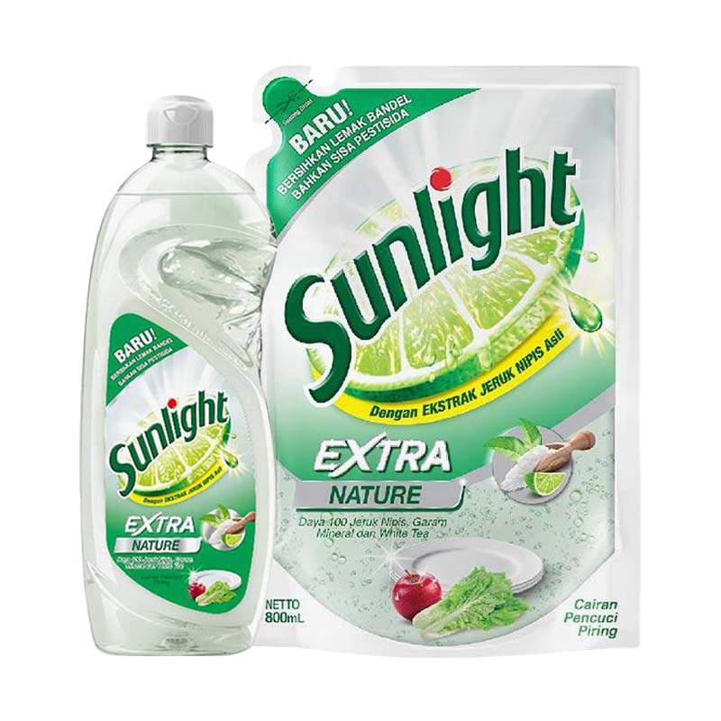Jual Paket Hemat Cuci  Piring Sunlight Nature Botol 