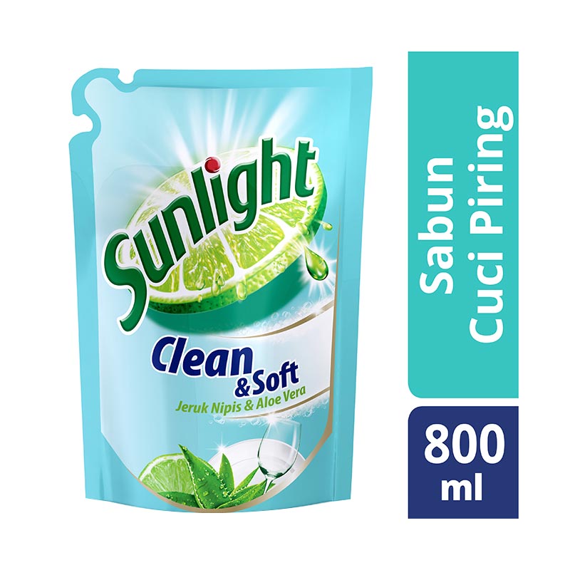 Jual Sunlight Sabun Cuci Piring  Clean Soft Refill 800 