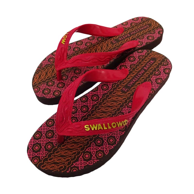Swallow Slipper Batik Sandal Jepit - Red