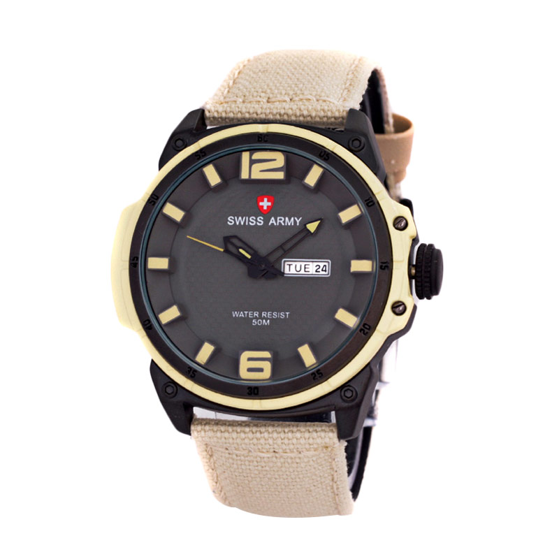 Jual Swiss Army SA4081 Jam Tangan Sport Pria - Cream 