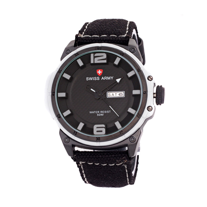 jual swiss army sa6007t jam tangan pria bonus baterai black harga kualitas jual swiss army sa6007t jam tangan pria bonus baterai black harga kualitas