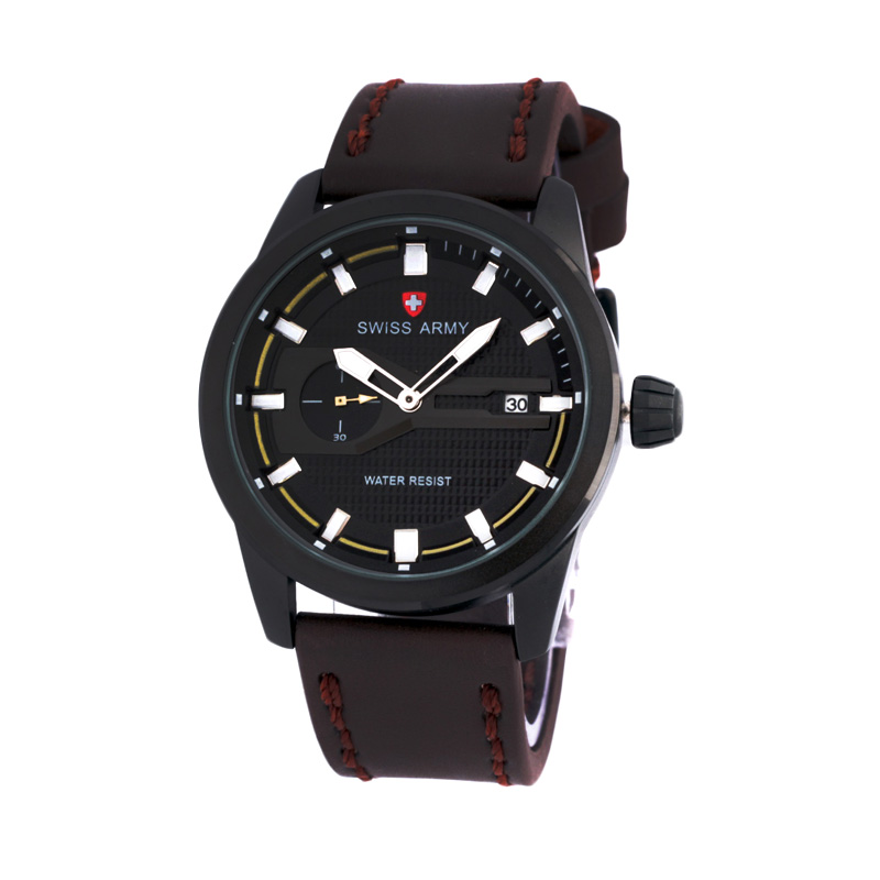Swiss Army 4098 Hitam kuning Jam Tangan Sport Pria