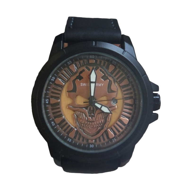 jual swiss army oddskulls jam tangan pria black gold jual swiss army oddskulls jam tangan pria black gold