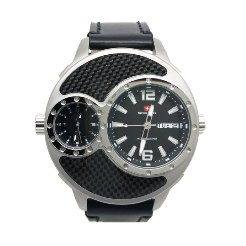 Swiss Army SA 1169 Jam Tangan Pria - Silver Hitam