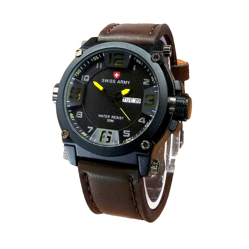 Swiss Army SA 2765 AD Jam Tangan Pria - Black Brown