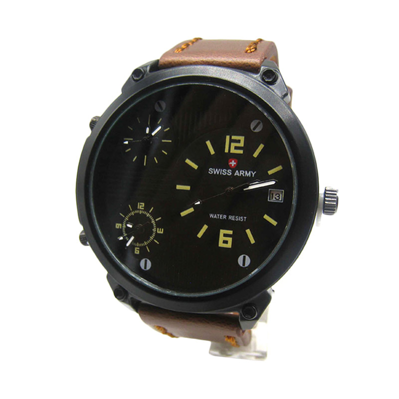 Jual Swiss Army SA 6396 Jam Tangan Pria - Black Brown 