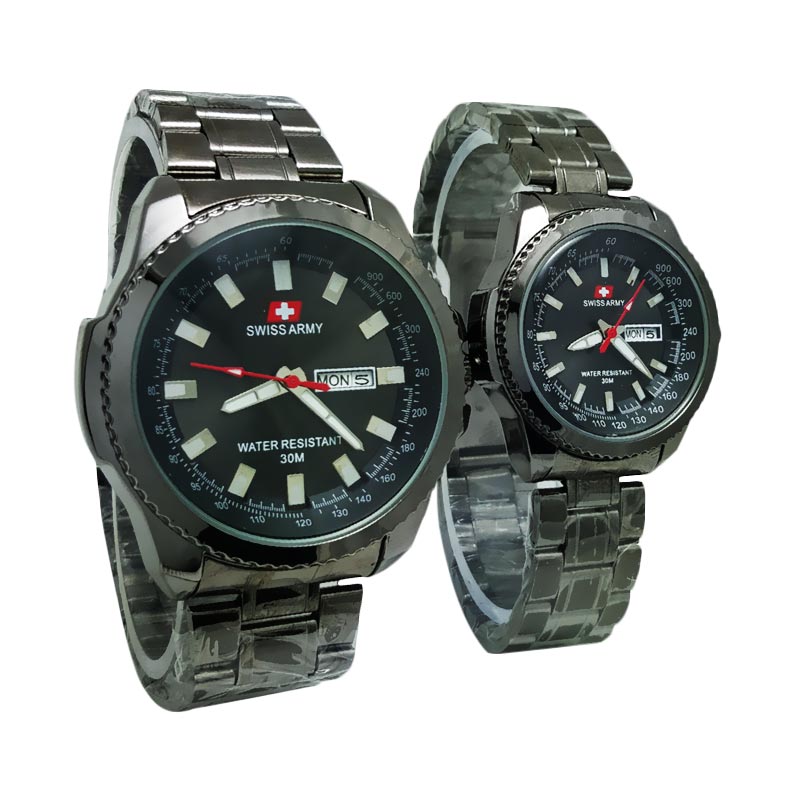 Harga Swiss Army SA 7565T Tanggal Hari Jam Tangan Couple 