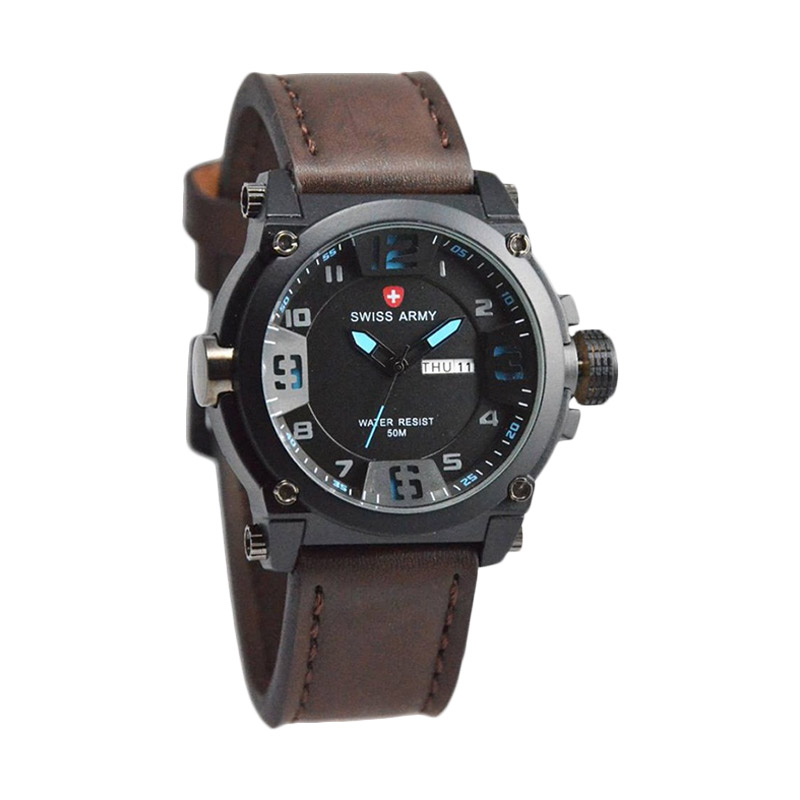 Swiss Army SA 005A Jam Tangan Pria - Coklat Tua Biru