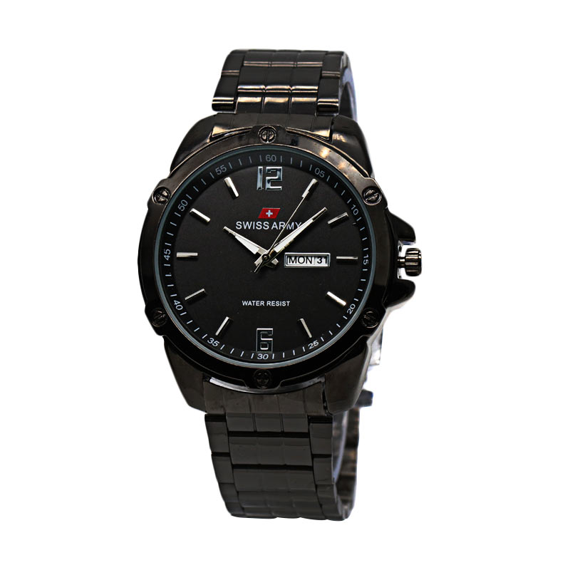 Swiss Army SA0302M Stainless Steel Jam Tangan Pria - Hitam