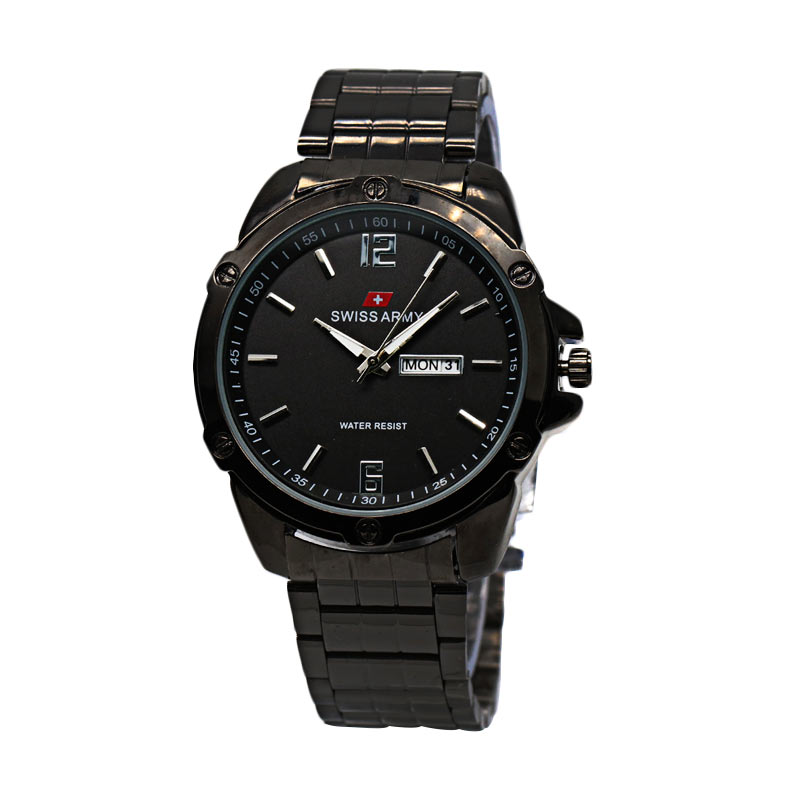 Swiss Army SA 0302M Stainless Steel Jam Tangan Pria - Hitam