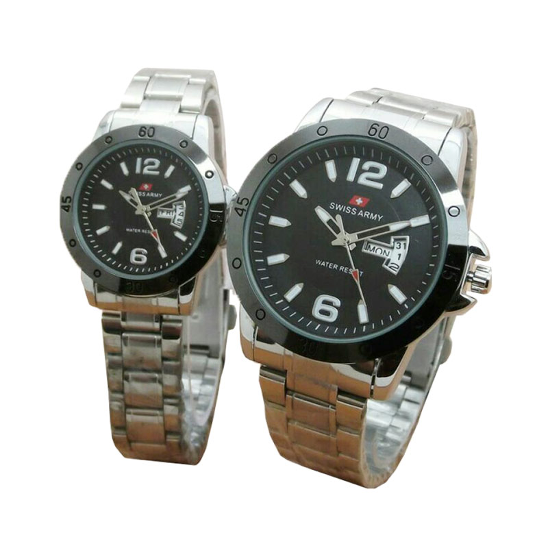 Swiss Army SA4218 Jam Tangan Couple - Silver Black