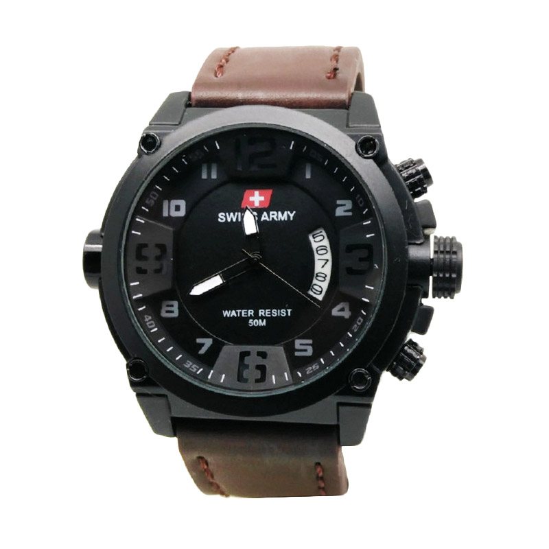 jual swiss army sa 7169 jam tangan pria coklat tua jual swiss army sa 7169 jam tangan pria coklat tua