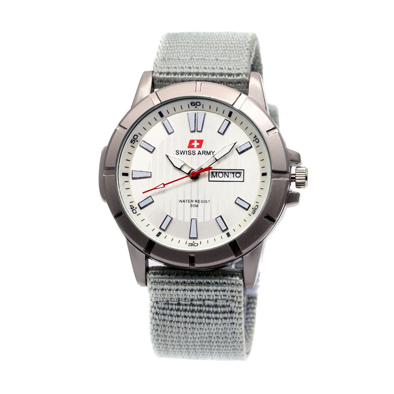 Jual Swiss Army SA7446 Strap Kanvas Jam Tangan Pria 
