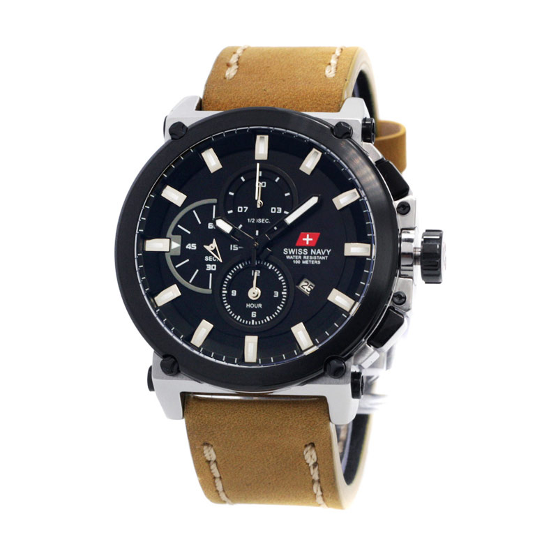 jual swiss navy 8635 jam tangan pria kulit hitam jual swiss navy 8635 jam tangan pria kulit hitam