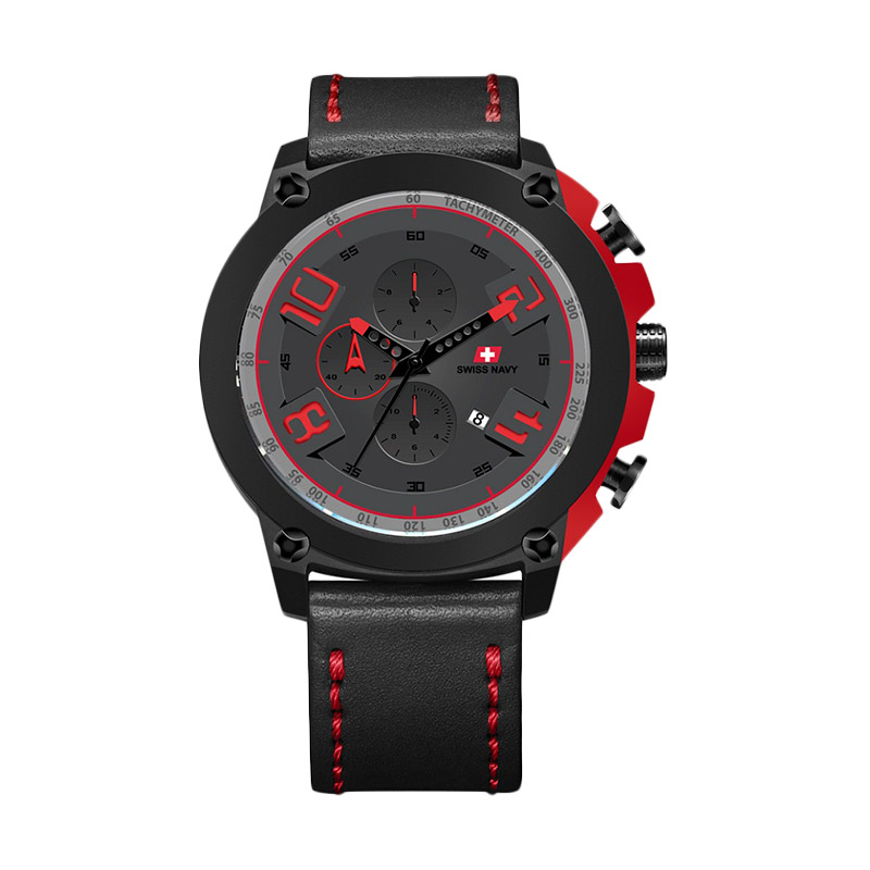 Swiss Navy SN9930 Jam Tangan Pria - Hitam Merah