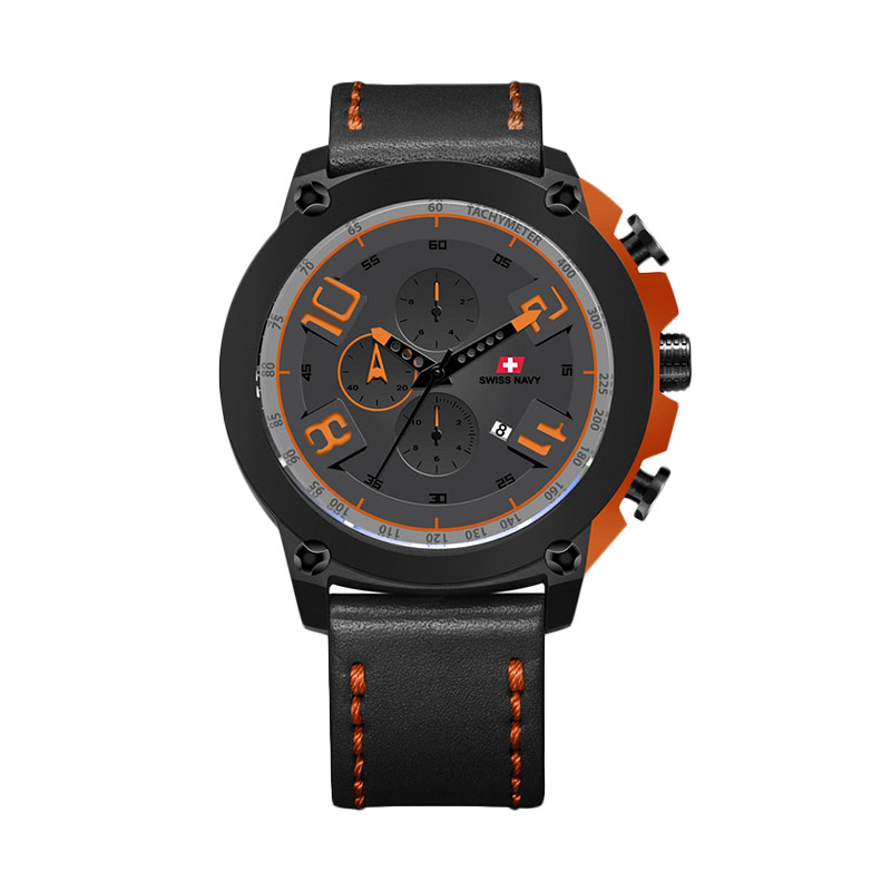 Swiss Navy SN9930 Jam Tangan Pria - Hitam Orange