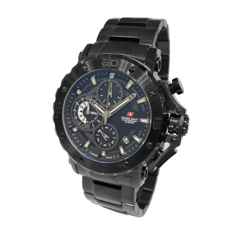 Swiss Navy SN8932MCBIPA Black Jam Tangan Pria