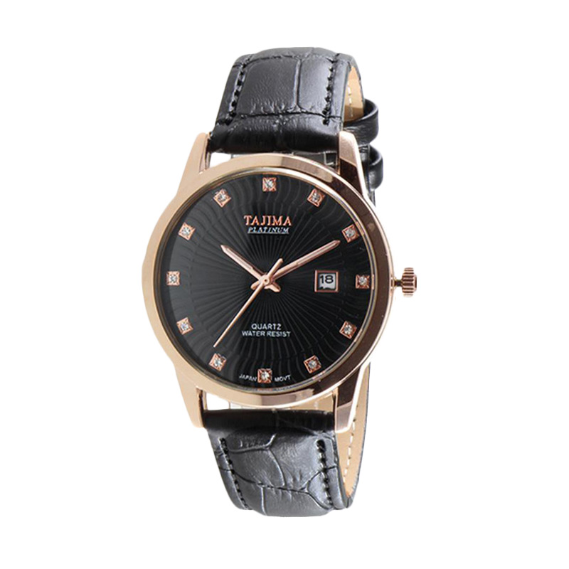 Tajima Analog Watch Date 3096 GL 05 Jam Tangan Pria - Hitam