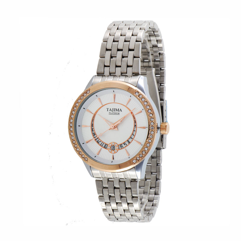 Tajima Analog Watch 3817 GRT-A01 Jam Tangan Wanita - Putih Silver - Stainless Steel