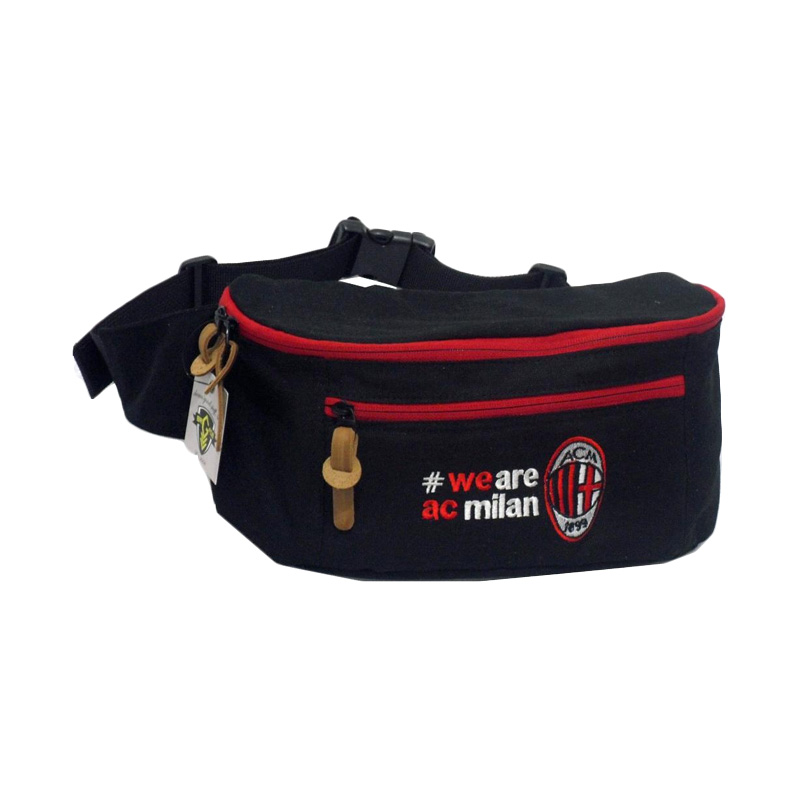 Jual Tas Klub Bola AC Milan Waist Bag Tas Selempang