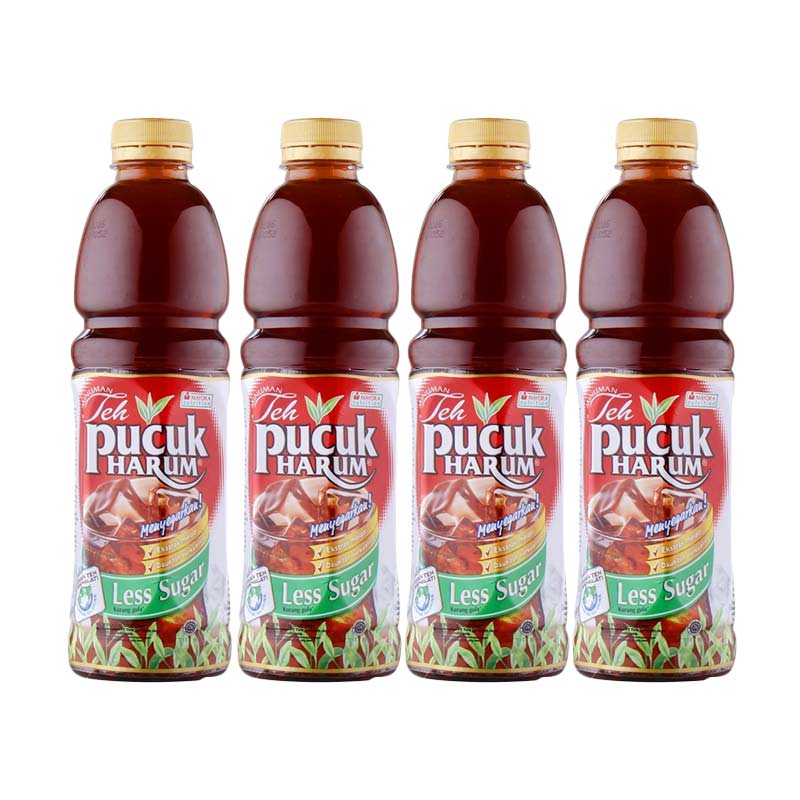 Jual Teh  Pucuk  Harum Less Sugar 500 mL 4 botol  351112 