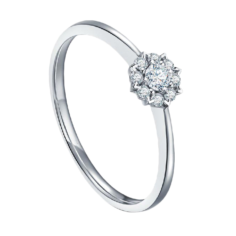 Jual Tiaria Dahlia Diamond Cincin berlian emas Putih [18K