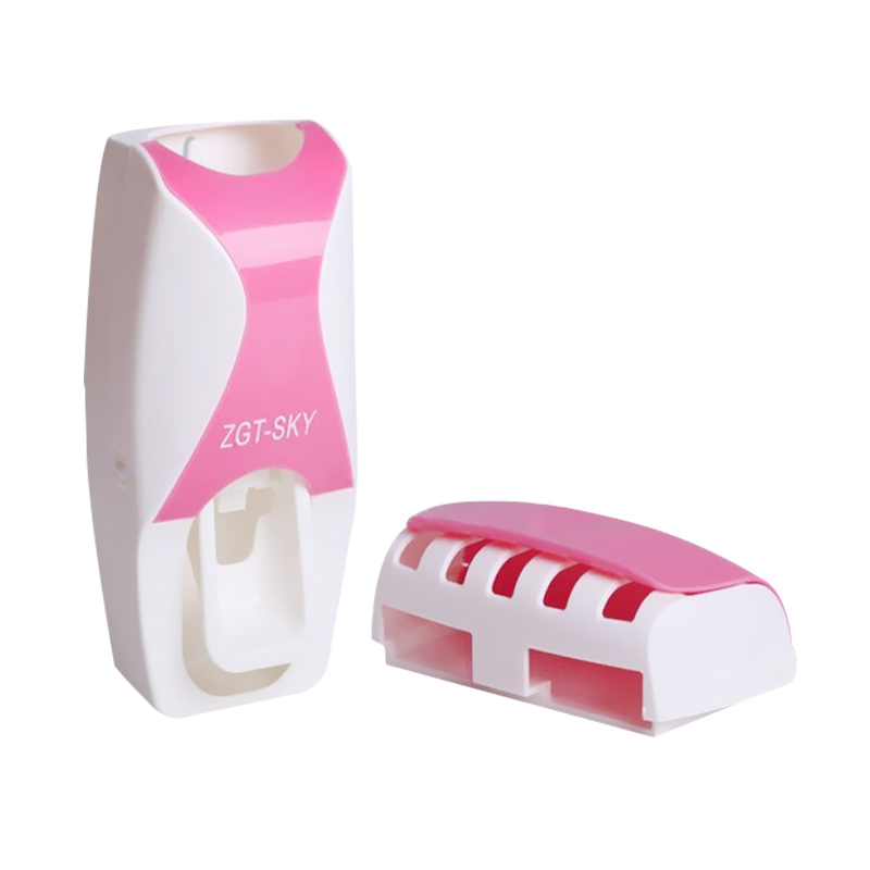 Jual TOKUNIKU ZGT001 SKY Set Toothpaste Dispenser Pink di Seller