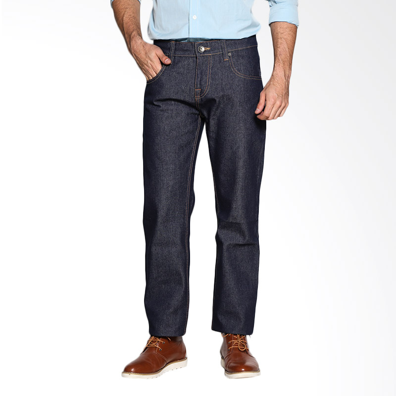 Travis Jeans Straight Fit Ocher TRV04M00021 Celana Panjang Pria - Blue