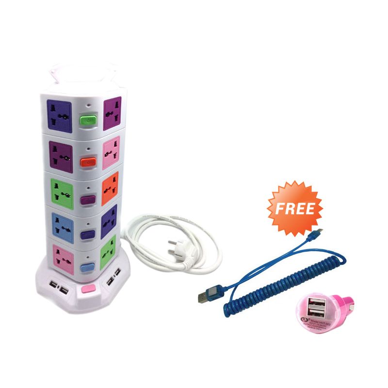 jual trend s vertical listrik 6 port usb 2 1 a colokan listrik kabel spiral micro car jual trend s vertical listrik 6 port usb 2 1 a colokan listrik kabel spiral micro car