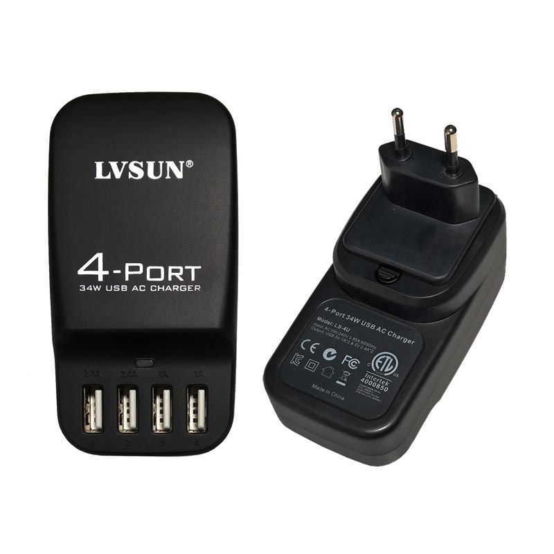 Jual LVSUN 4 USB Charger 6.8A Black di Seller Trijaya Gandaria