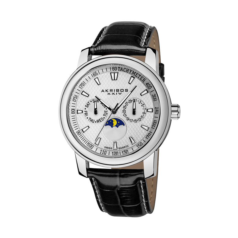 jual akribos xxiv swiss quartz moonphase stainless steel jual akribos xxiv swiss quartz moonphase stainless steel