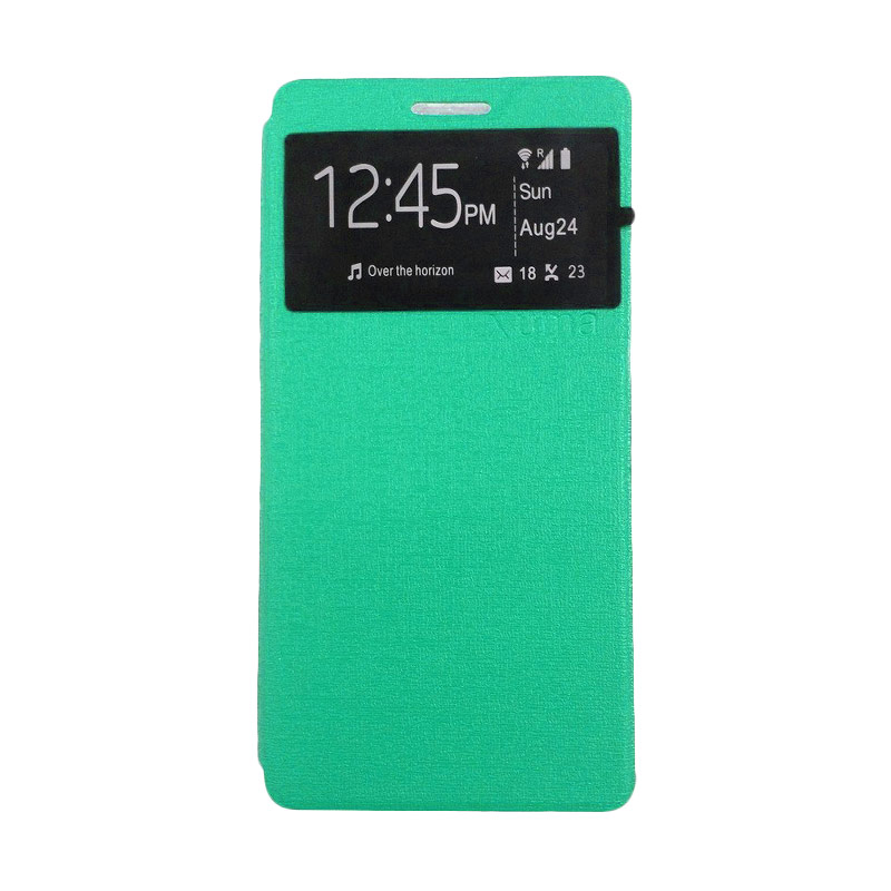 Jual Ume Leather Flipcover Casing for Samsung Galaxy J5 2016 J510 - Hijau Toska Online -