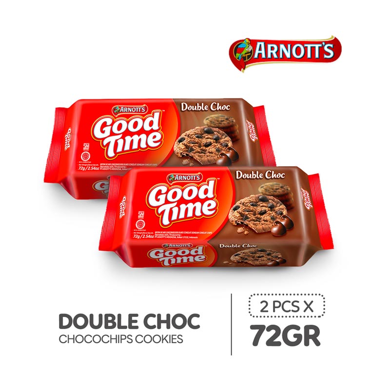 Jual Good Time Double Choc Chocochips Cookies [72 G/ 2 Pcs] Terbaru