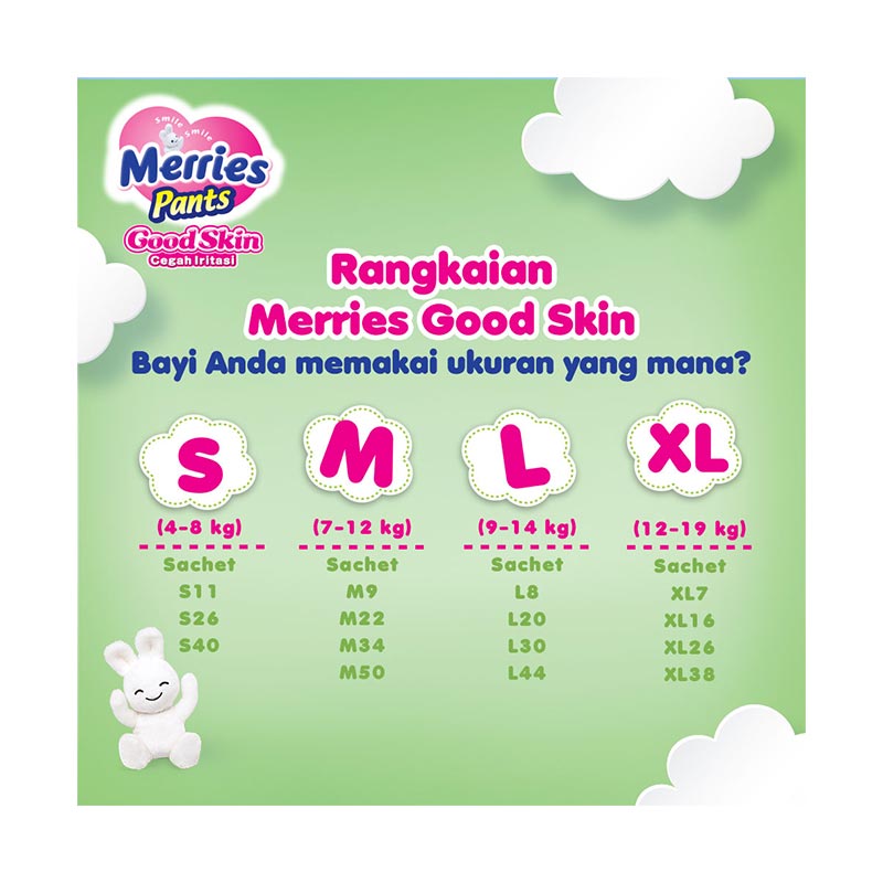 Jual Merries Pants Good Skin XL 26 Popok Bayi Onli   ne