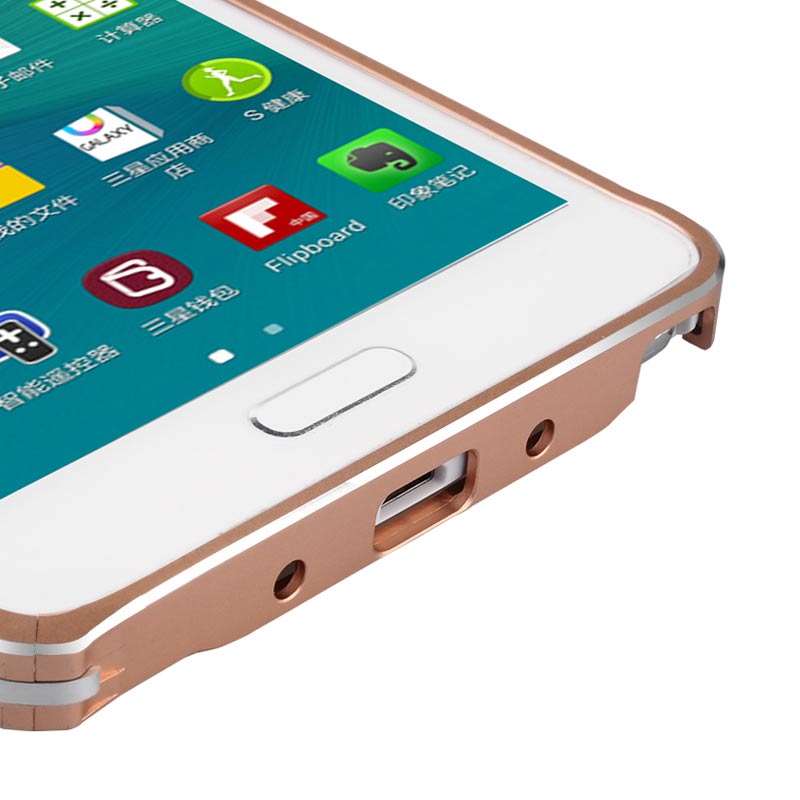 Jual Baseus Arc Bumper Case for Samsung Galaxy Note 4 Rose Gold Casing