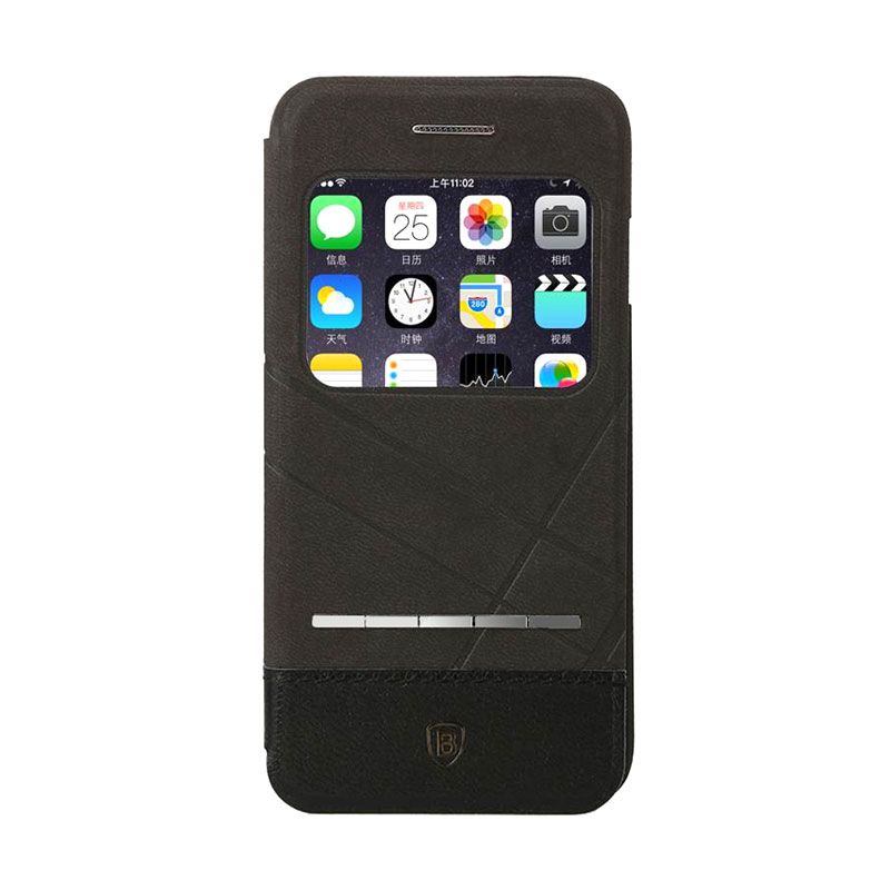 jual baseus unique leather iphone 6 black jual baseus unique leather iphone 6 black