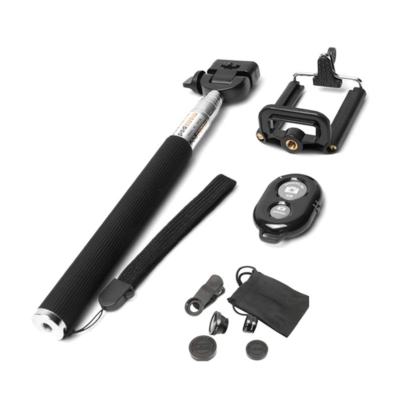 Jual Universal Z071 Tongsis Monopod + Tomsis + Lens Clip Fisheye 3 in