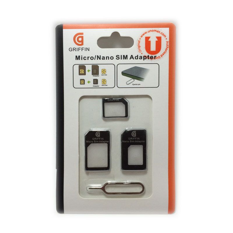 Unomax Black Micro Or Nano Sim Adapter