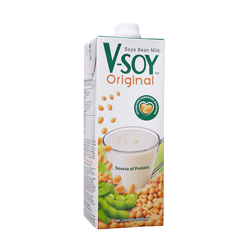 Jual V-Soy Original UHT Min   uman Susu Kedelai [1000 mL/3