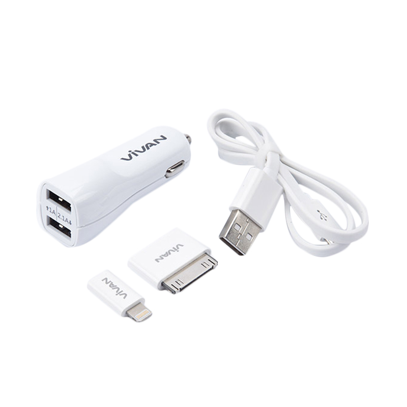 vivan cc02b car charger putih 2 port usb harga bjm vivan cc02b car charger putih 2 port usb harga bjm