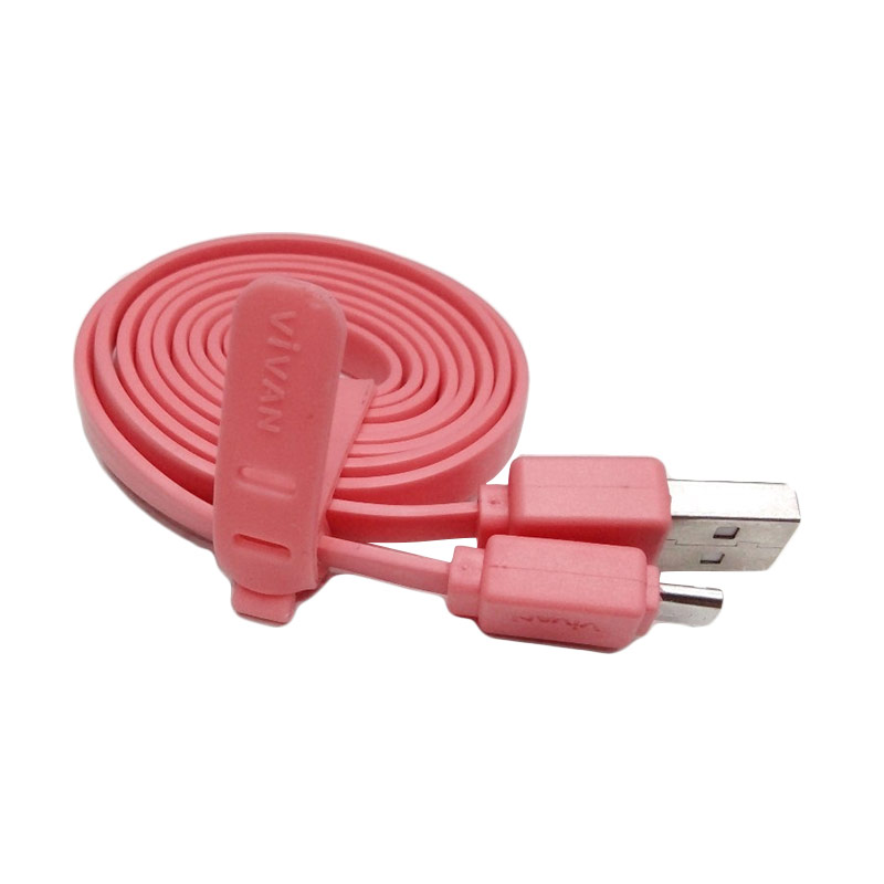 jual kabel data vivan csm100 micro usb pipih pink 100 jual kabel data vivan csm100 micro usb pipih pink 100