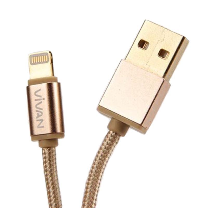 Jual Vivan GLD100 Lightning Kabel Data - Gold [Sync