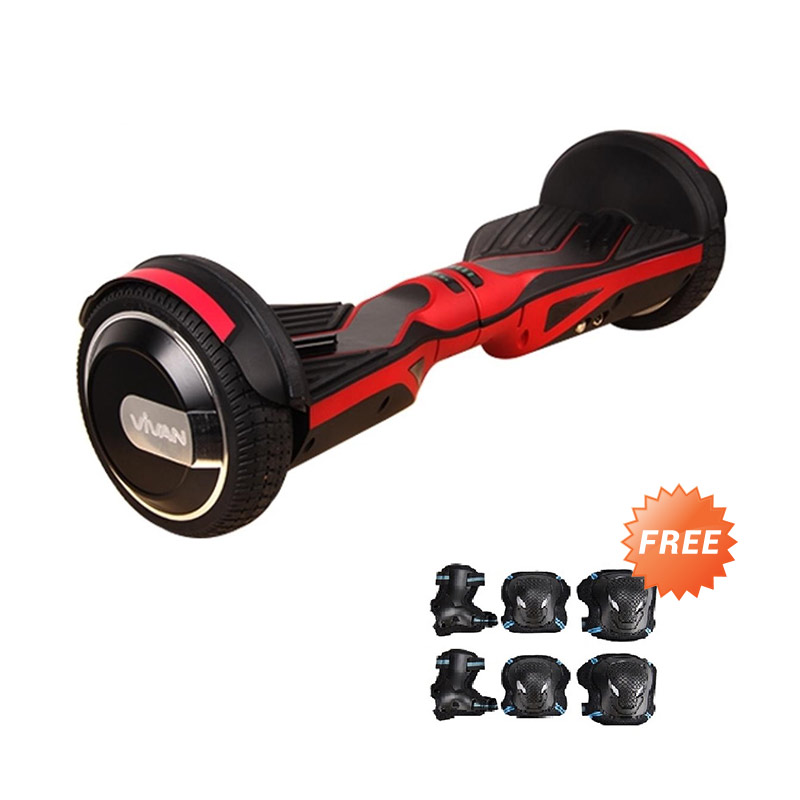 jual vivan v1l balance car hitam merah 6 5 inch free protective gear harga jual vivan v1l balance car hitam merah 6 5 inch free protective gear harga
