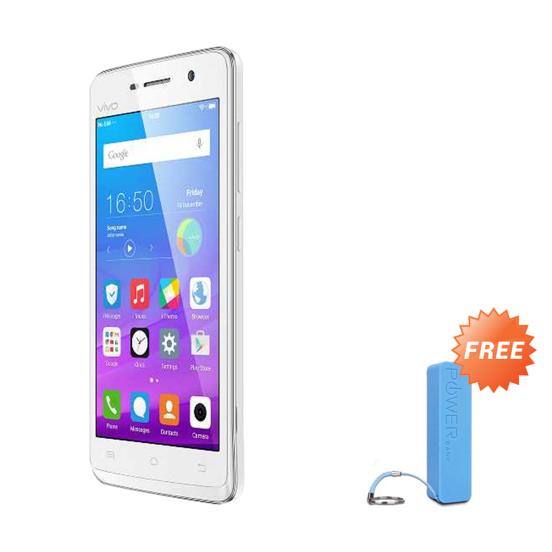 Jual Vivo Y21 Smartphone - White + Free Powerbank 2600 mAh