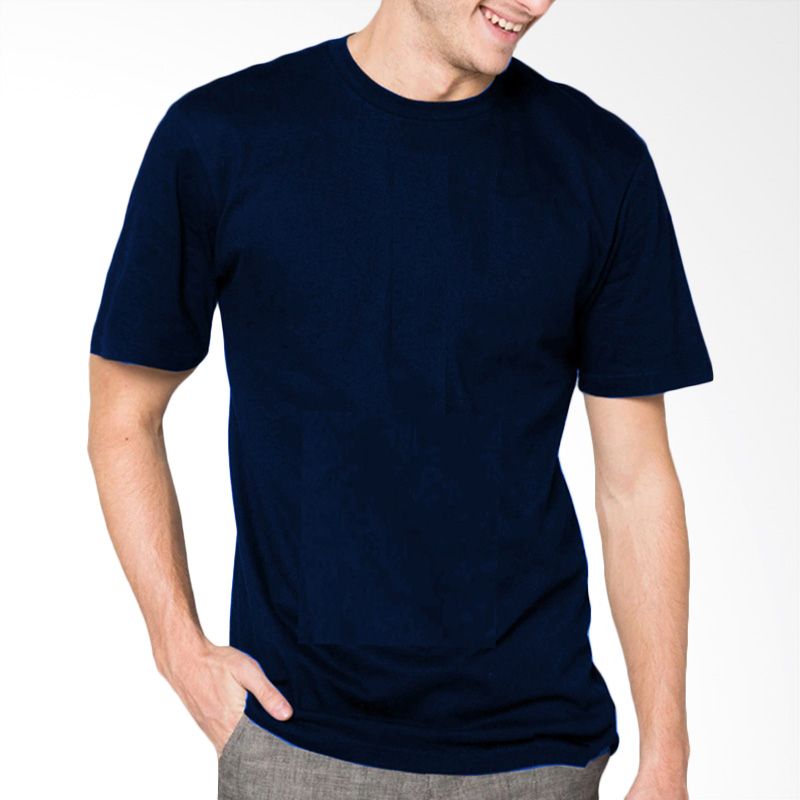 Jual VM Polos  O Neck Simple Navy  Blue Kaos  Pria Online 