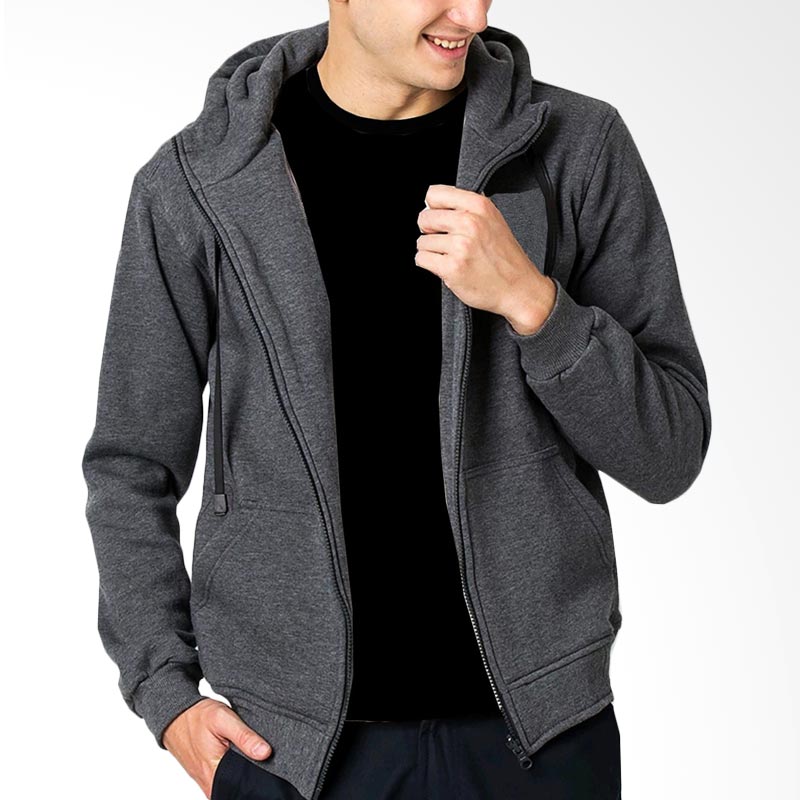 VM Jaket Hoodie Zipper Jaket - Dark Grey