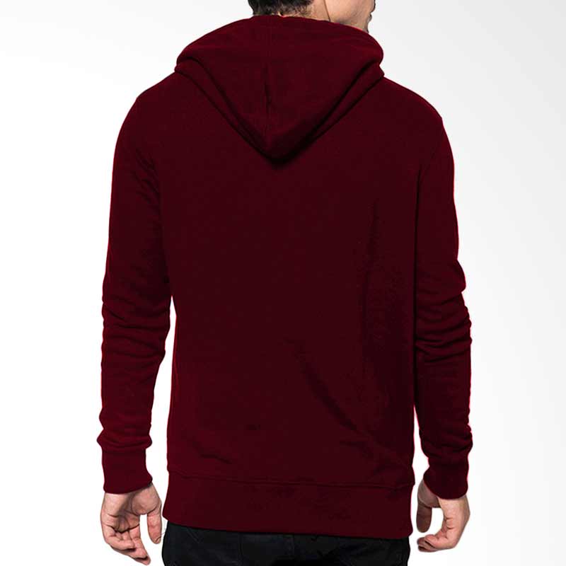 jaket hoodie maroon
