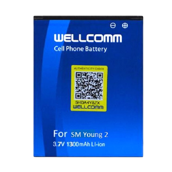 Jual Wellcomm Battery for Samsung Galaxy Young 2 - Biru